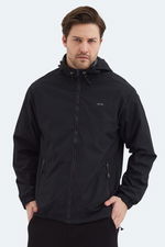 Slazenger - Slazenger OFANS Erkek Siyah Yağmurluk