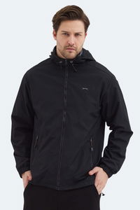 Slazenger - Slazenger OFANS Erkek Siyah Yağmurluk