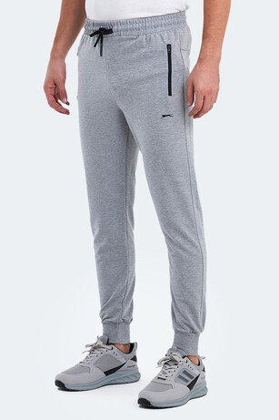 Slazenger OFER IN Erkek Fermuar Cepli Gri Eşofman Altı 