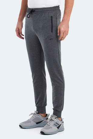 Slazenger OFER IN Erkek Fermuar Cepli Koyu Gri Eşofman Altı 