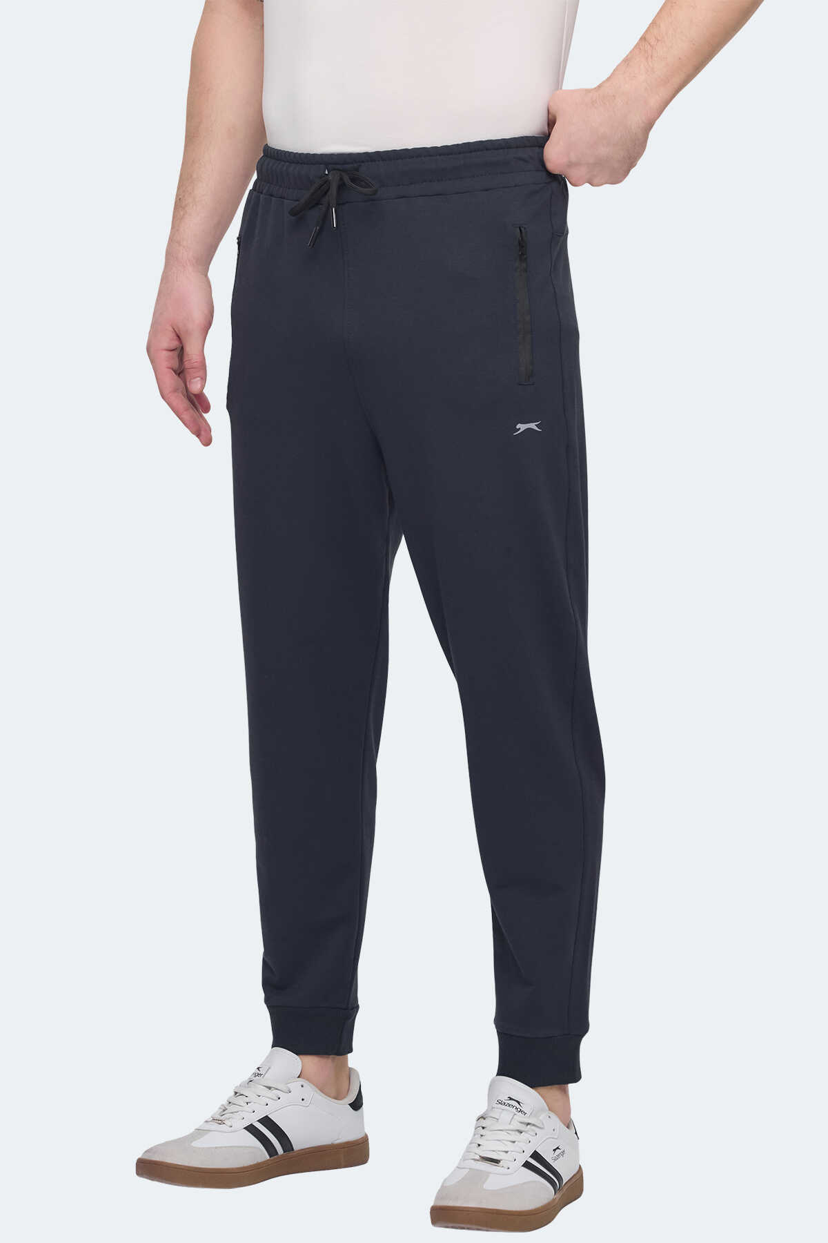 Slazenger - Slazenger OFER IN Erkek Fermuar Cepli Lacivert Eşofman Altı
