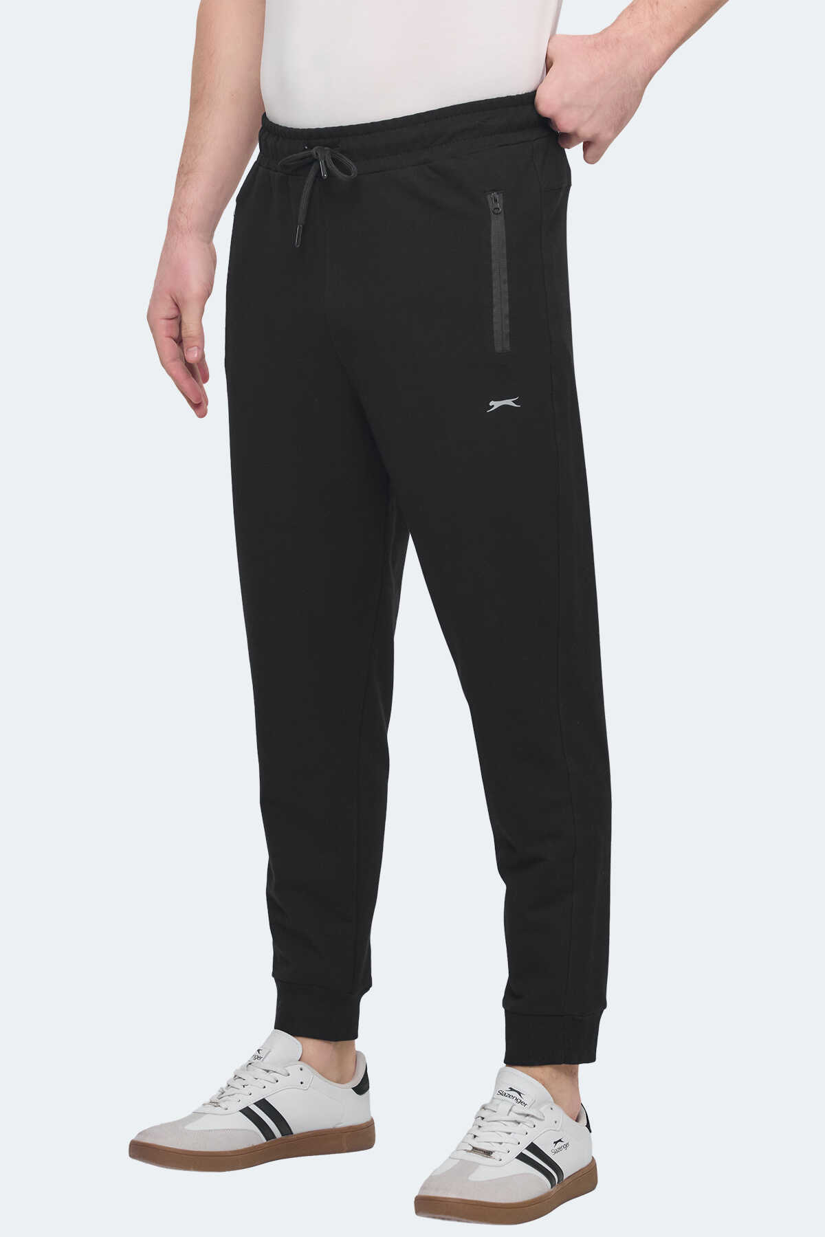 Slazenger - Slazenger OFER IN Erkek Fermuar Cepli Siyah Eşofman Altı