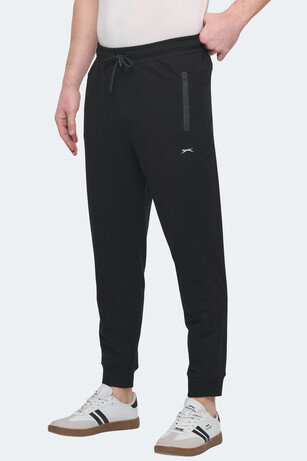 Slazenger OFER IN Erkek Fermuar Cepli Siyah Eşofman Altı 
