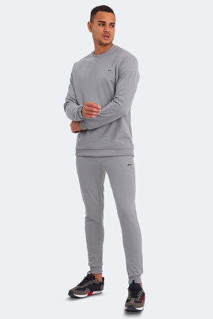 Slazenger OFFENDER KTN Erkek Cepli Gri Eşofman Takımı 