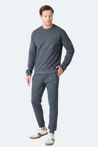 Slazenger - Slazenger OFFENDER KTN Erkek Cepli Koyu Gri Eşofman Takımı Slazenger - Slazenger OFFENDER KTN Erkek Cepli Koyu Gri Eşofman Takımı