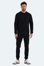 Slazenger - Slazenger OFFENDER KTN Erkek Cepli Siyah Eşofman Takımı Slazenger - Slazenger OFFENDER KTN Erkek Cepli Siyah Eşofman Takımı