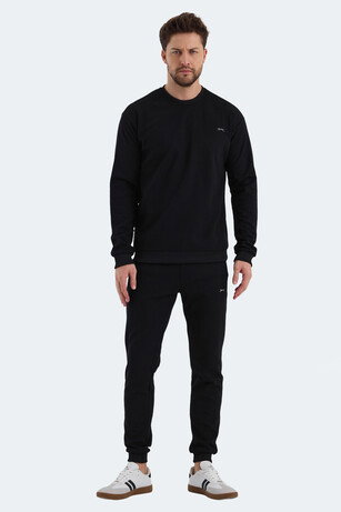Slazenger OFFENDER KTN Erkek Cepli Siyah Eşofman Takımı 