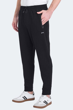 Slazenger OGNEN I Erkek Fermuar Cepli Siyah Eşofman Altı 
