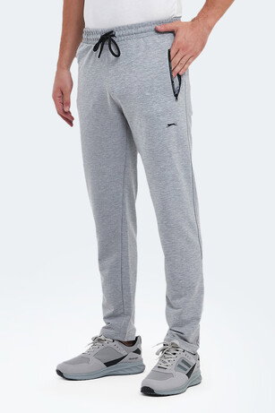 Slazenger OLI IN Erkek Fermuar Cepli Gri Eşofman Altı 