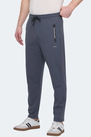 Slazenger OLI IN Erkek Fermuar Cepli Koyu Gri Eşofman Altı 