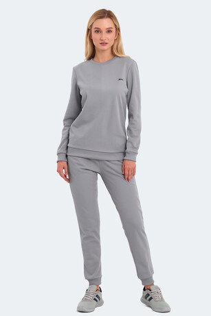 Slazenger OLINDA Kadın Cepli Gri Eşofman Takımı 