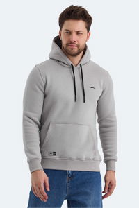 Slazenger - Slazenger OLTA IN Erkek Kapüşonlu Cepli Taş Gri Sweatshırt Slazenger - Slazenger OLTA IN Erkek Kapüşonlu Cepli Taş Gri Sweatshırt