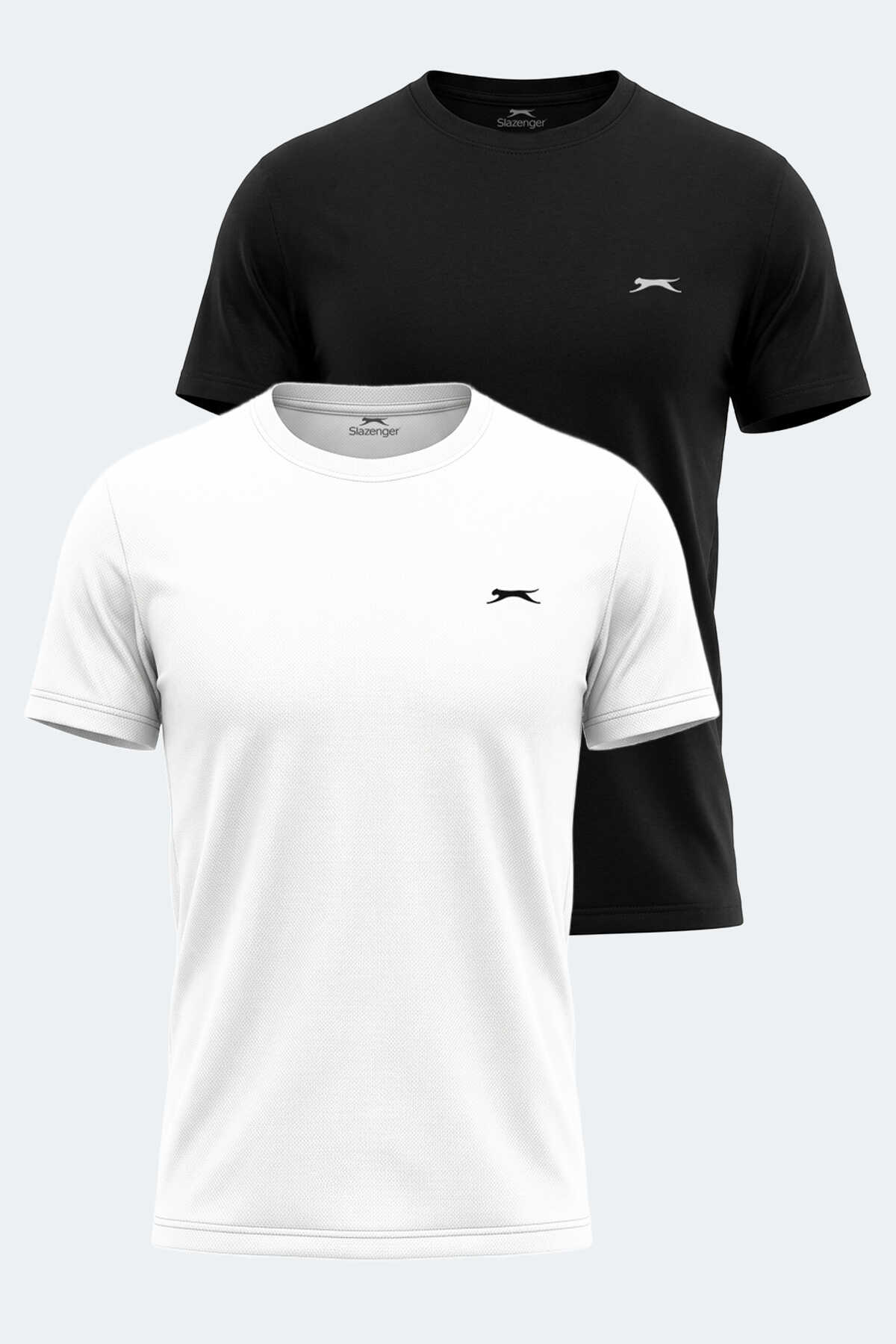 Slazenger - Slazenger OMAR KTN 2 Lİ SET Erkek Tişört