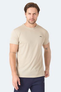 Slazenger - Slazenger OMAR KTN Erkek Ekru Tişört Slazenger - Slazenger OMAR KTN Erkek Ekru Tişört