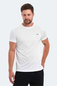 Slazenger - Slazenger OMAR KTN Erkek Beyaz Tişört