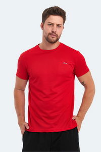 Slazenger - Slazenger OMAR KTN Erkek Kırmızı Tişört