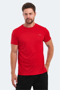Slazenger - Slazenger OMAR KTN Erkek Kırmızı Tişört