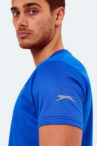 Slazenger - Slazenger OMAR KTN Erkek Saks Mavi Tişört Slazenger - Slazenger OMAR KTN Erkek Saks Mavi Tişört