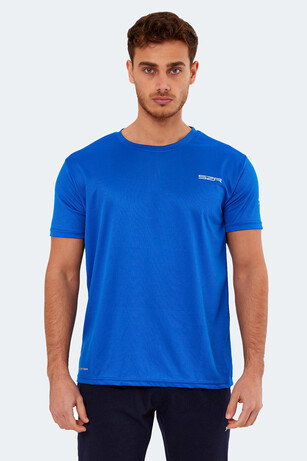 Slazenger OMAR Erkek Saks Mavi Tişört