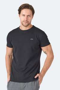 Slazenger - Slazenger OMAR KTN Erkek Siyah Tişört