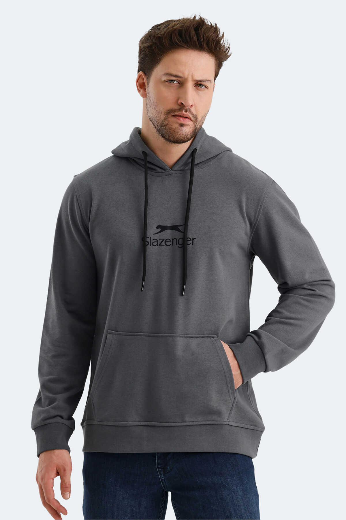 Slazenger - ONCA Erkek Sweatshirt Koyu Gri