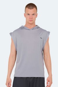 Slazenger - Slazenger ONDINA IN Erkek Kolsuz Gri Tişört Slazenger - Slazenger ONDINA IN Erkek Kolsuz Gri Tişört