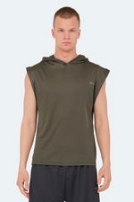 Slazenger - Slazenger ONDINA IN Erkek Kolsuz Haki Tişört Slazenger - Slazenger ONDINA IN Erkek Kolsuz Haki Tişört