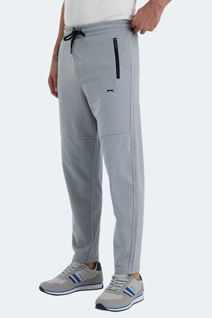 Slazenger ONES IN Erkek Fermuar Cepli Gri Eşofman Altı