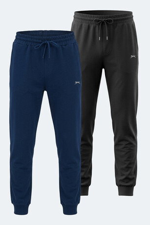 Slazenger ONIONIX 2 Lİ SET Erkek Cepli Siyah - Lacivert Eşofman Altı