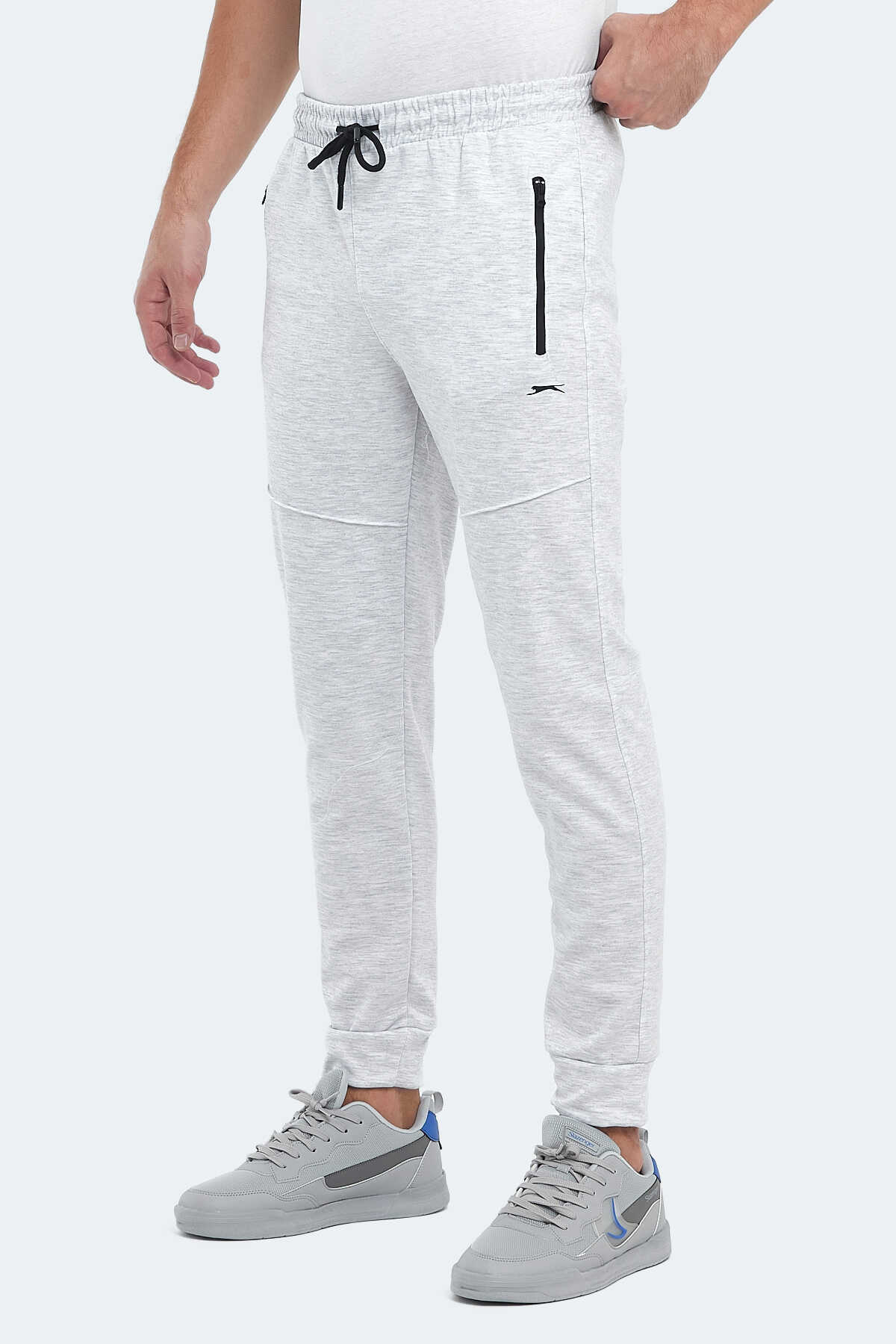 Slazenger - Slazenger ONLY IN Erkek Fermuar Cepli Gri Eşofman Altı