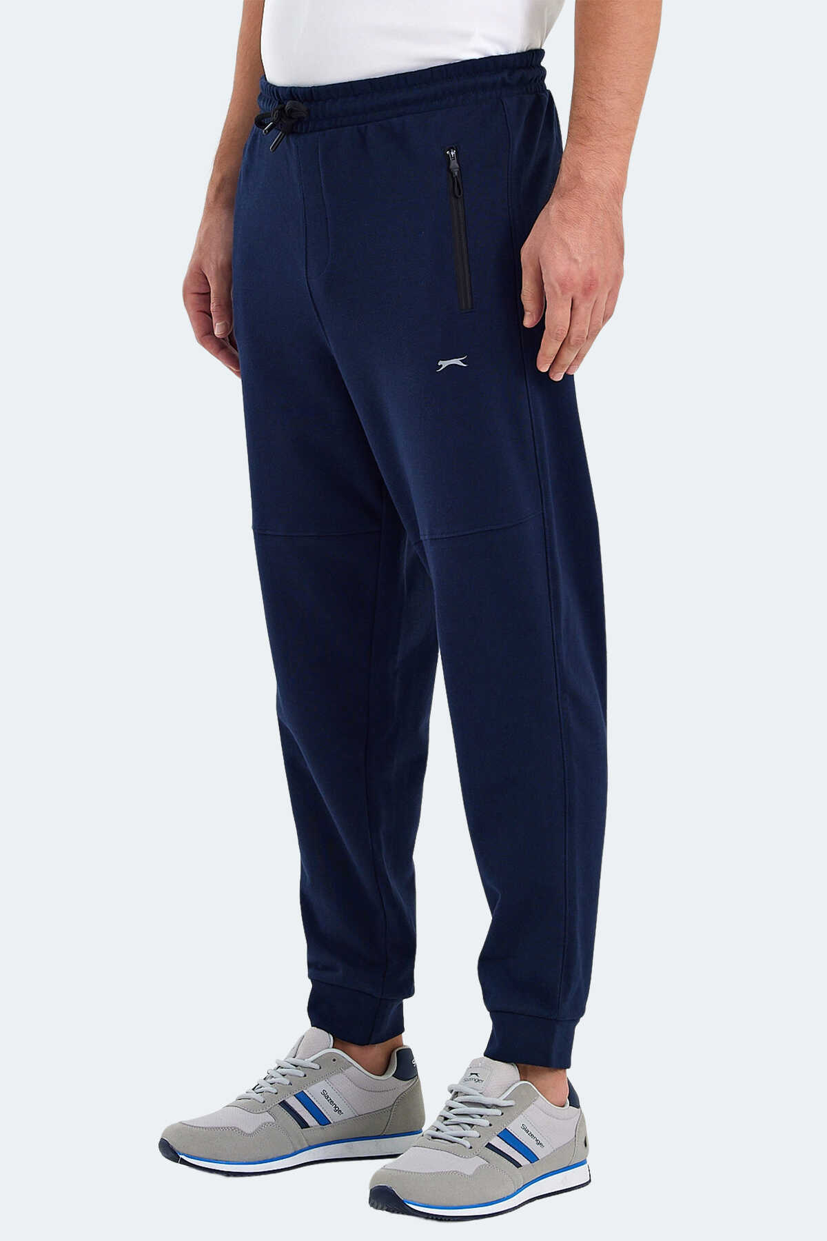 Slazenger - Slazenger ONLY IN Erkek Fermuar Cepli Lacivert Eşofman Altı