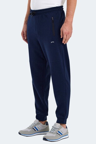 Slazenger ONLY IN Erkek Fermuar Cepli Lacivert Eşofman Altı 