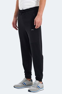 Slazenger - Slazenger ONLY IN Erkek Fermuar Cepli Siyah Eşofman Altı