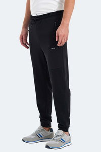 Slazenger - Slazenger ONLY IN Erkek Fermuar Cepli Siyah Eşofman Altı
