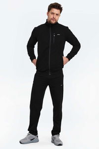 Slazenger - Slazenger ORAN I Erkek Fermuarlı Dik Yaka Cepli Siyah Eşofman Takımı Slazenger - Slazenger ORAN I Erkek Fermuarlı Dik Yaka Cepli Siyah Eşofman Takımı