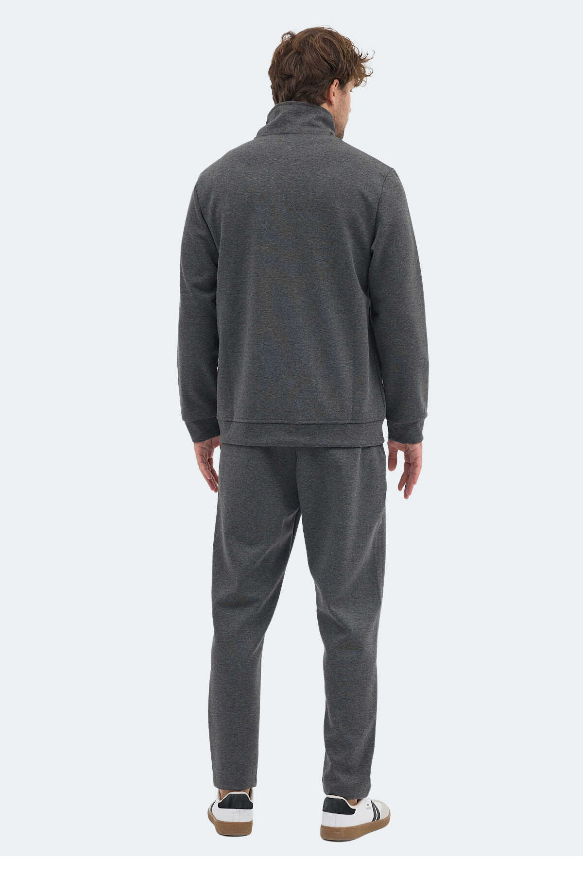Slazenger ORDER IN Erkek Fermuarlı Dik Yaka Cepli Füme Eşofman Takımı Slazenger ORDER IN Erkek Fermuarlı Dik Yaka Cepli Füme Eşofman Takımı