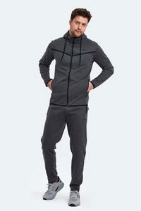 Slazenger - Slazenger ORKA IN Erkek Fermuarlı Kapüşonlu Cepli Antrasit Eşofman Takımı Slazenger - Slazenger ORKA IN Erkek Fermuarlı Kapüşonlu Cepli Antrasit Eşofman Takımı