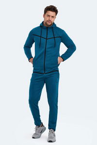 Slazenger - Slazenger ORKA IN Erkek Fermuarlı Kapüşonlu Cepli Petrol Eşofman Takımı Slazenger - Slazenger ORKA IN Erkek Fermuarlı Kapüşonlu Cepli Petrol Eşofman Takımı