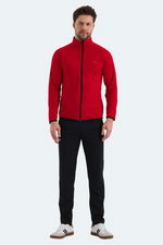 Slazenger - Slazenger ORRA IN Erkek Fermuarlı Dik Yaka Cepli Kırmızı Eşofman Takımı Slazenger - Slazenger ORRA IN Erkek Fermuarlı Dik Yaka Cepli Kırmızı Eşofman Takımı