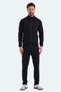 Slazenger - Slazenger ORRA IN Erkek Fermuarlı Dik Yaka Cepli Siyah Eşofman Takımı Slazenger - Slazenger ORRA IN Erkek Fermuarlı Dik Yaka Cepli Siyah Eşofman Takımı