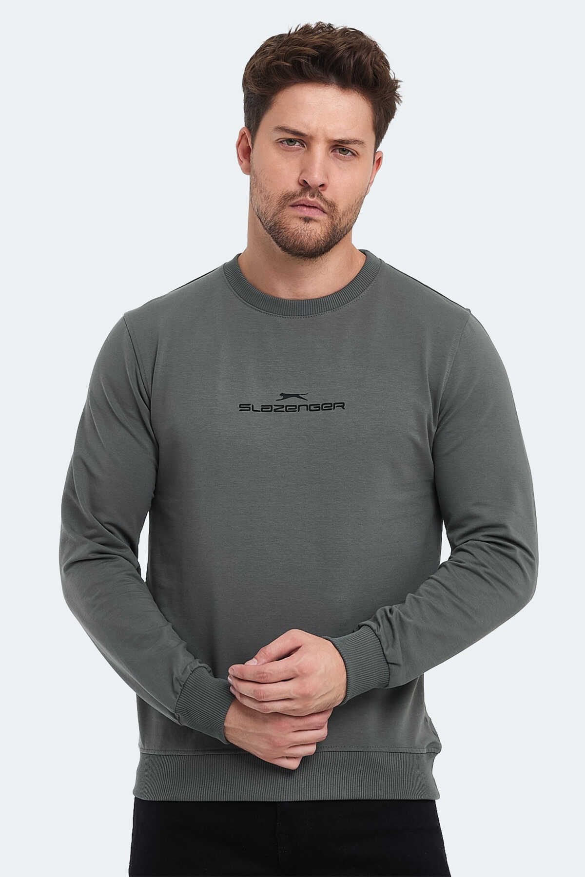 Slazenger - Slazenger ORTWIN IN Erkek Sweatshirt Haki