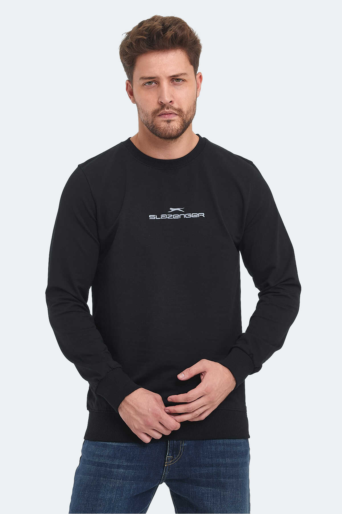 Slazenger - Slazenger ORTWIN IN Erkek Sweatshirt Siyah