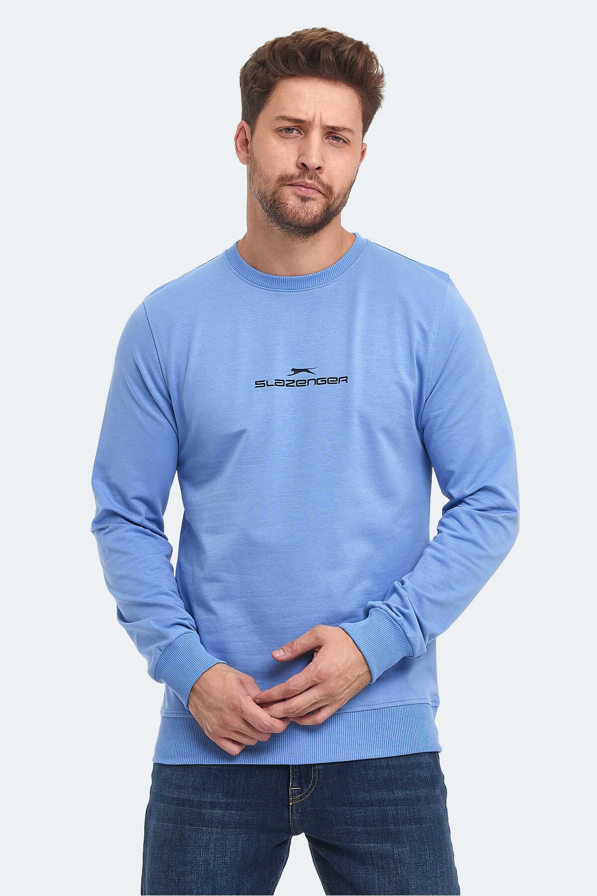 Slazenger - Slazenger ORTWIN IN Erkek Sweatshirt Turkuaz