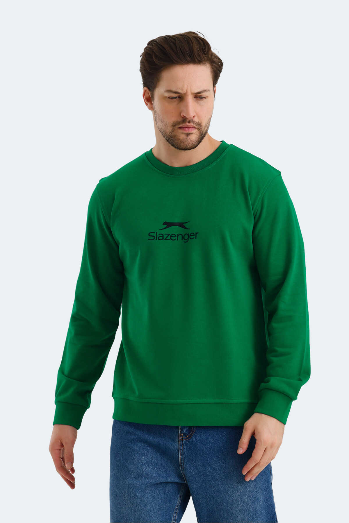 Slazenger - Slazenger ORTWIN Erkek Yeşil Sweatshırt