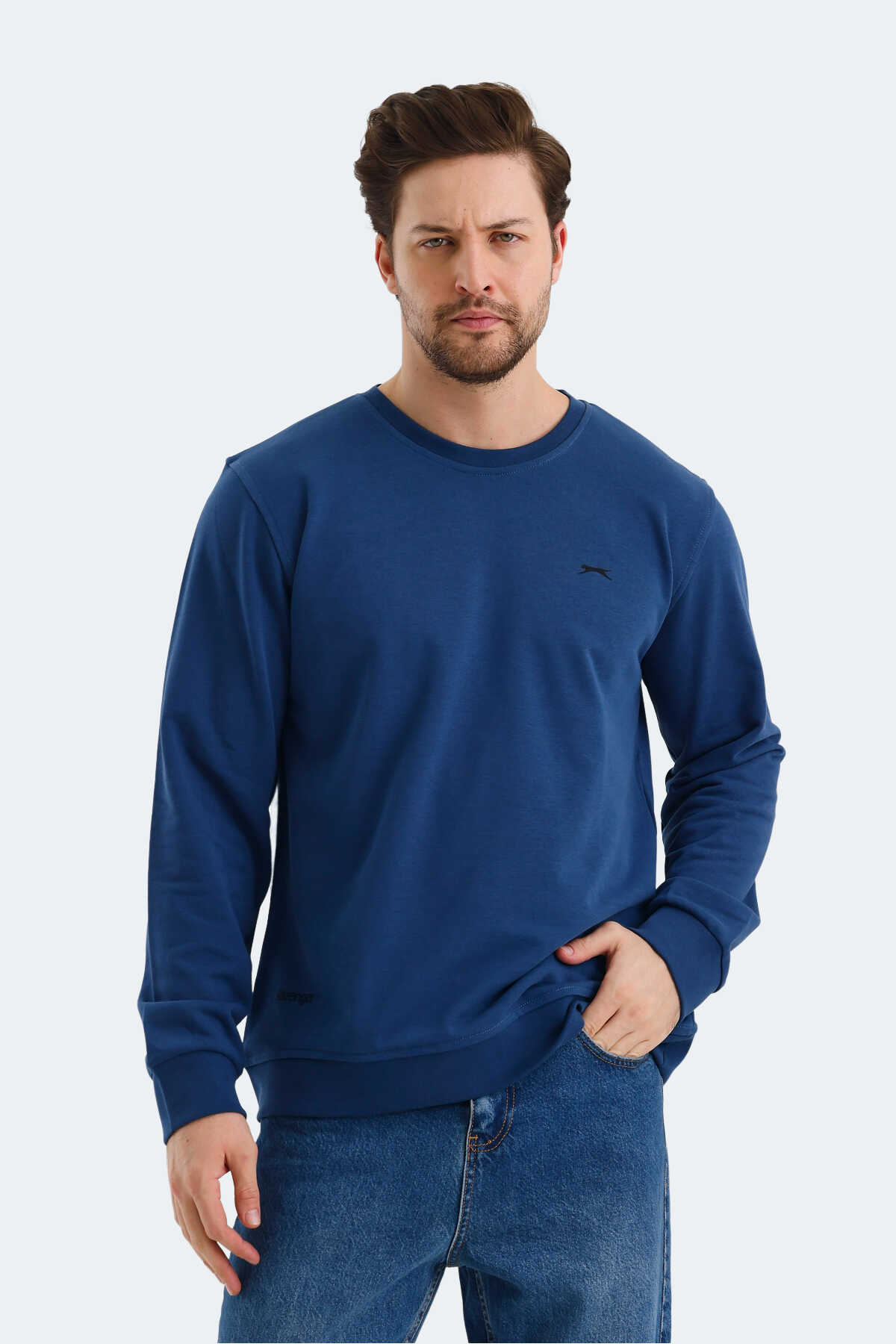 Slazenger - Slazenger ORVAR IN Erkek Lacivert Sweatshırt