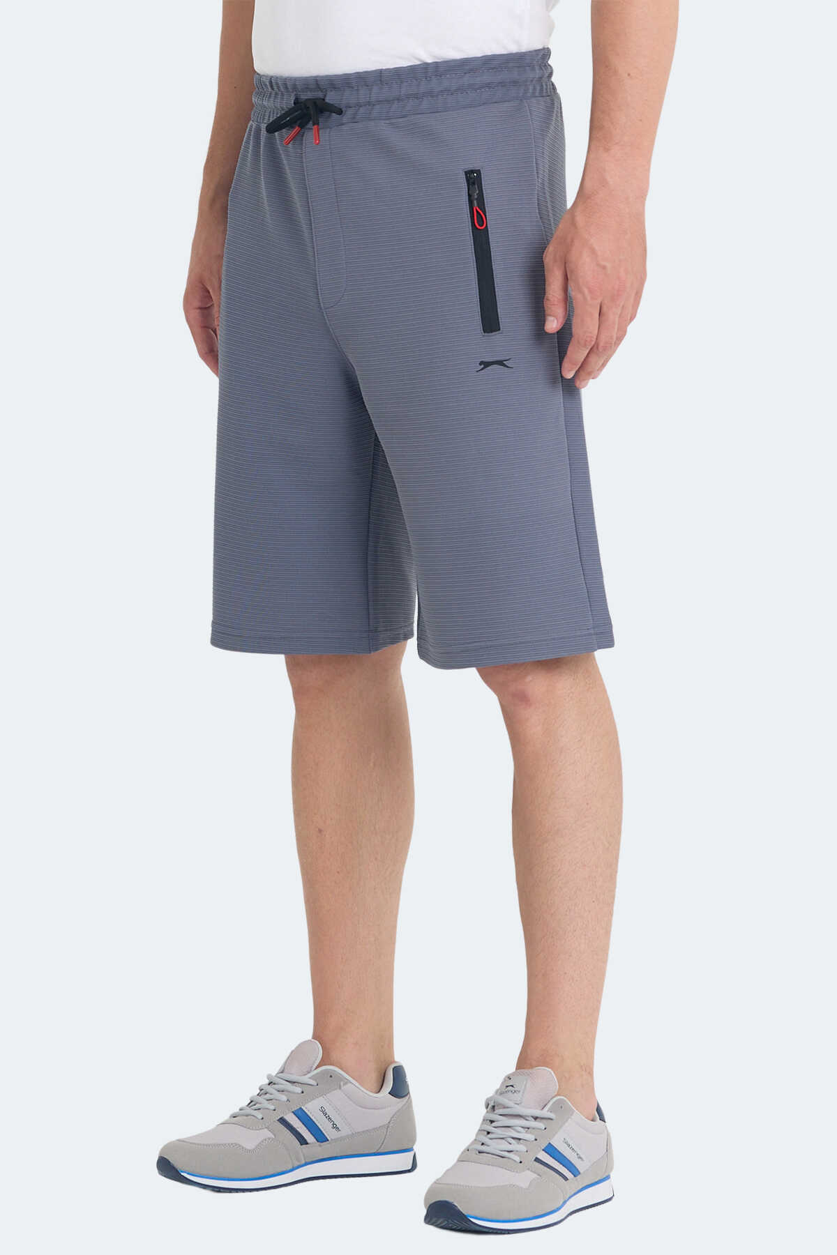 Slazenger - Slazenger OSAKU I Erkek Cepli Koyu Gri Şort