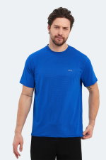 Slazenger - Slazenger OSWIN IN Erkek Saks Mavi Tişört