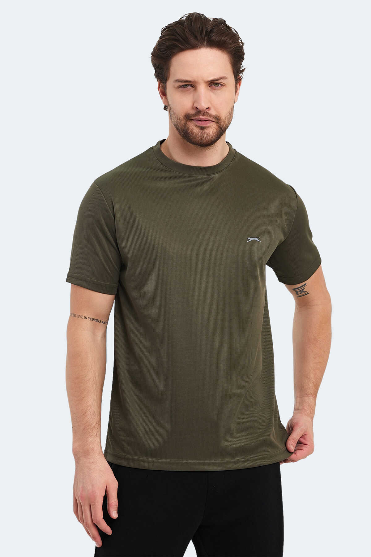 Slazenger - Slazenger OTAR I Erkek Haki Tişört