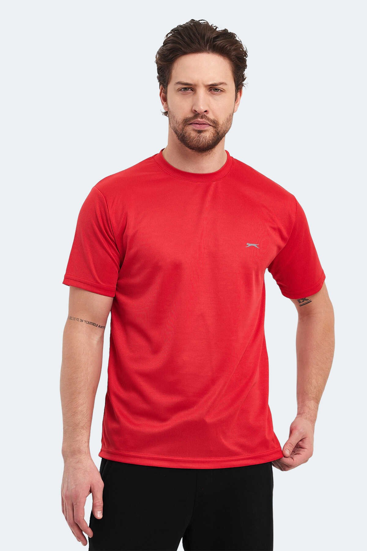 Slazenger - Slazenger OTAR Erkek Tişört Kırmızı