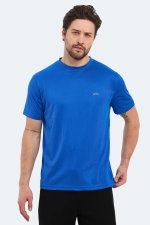 Slazenger - Slazenger OTAR I Erkek Saks Mavi Tişört